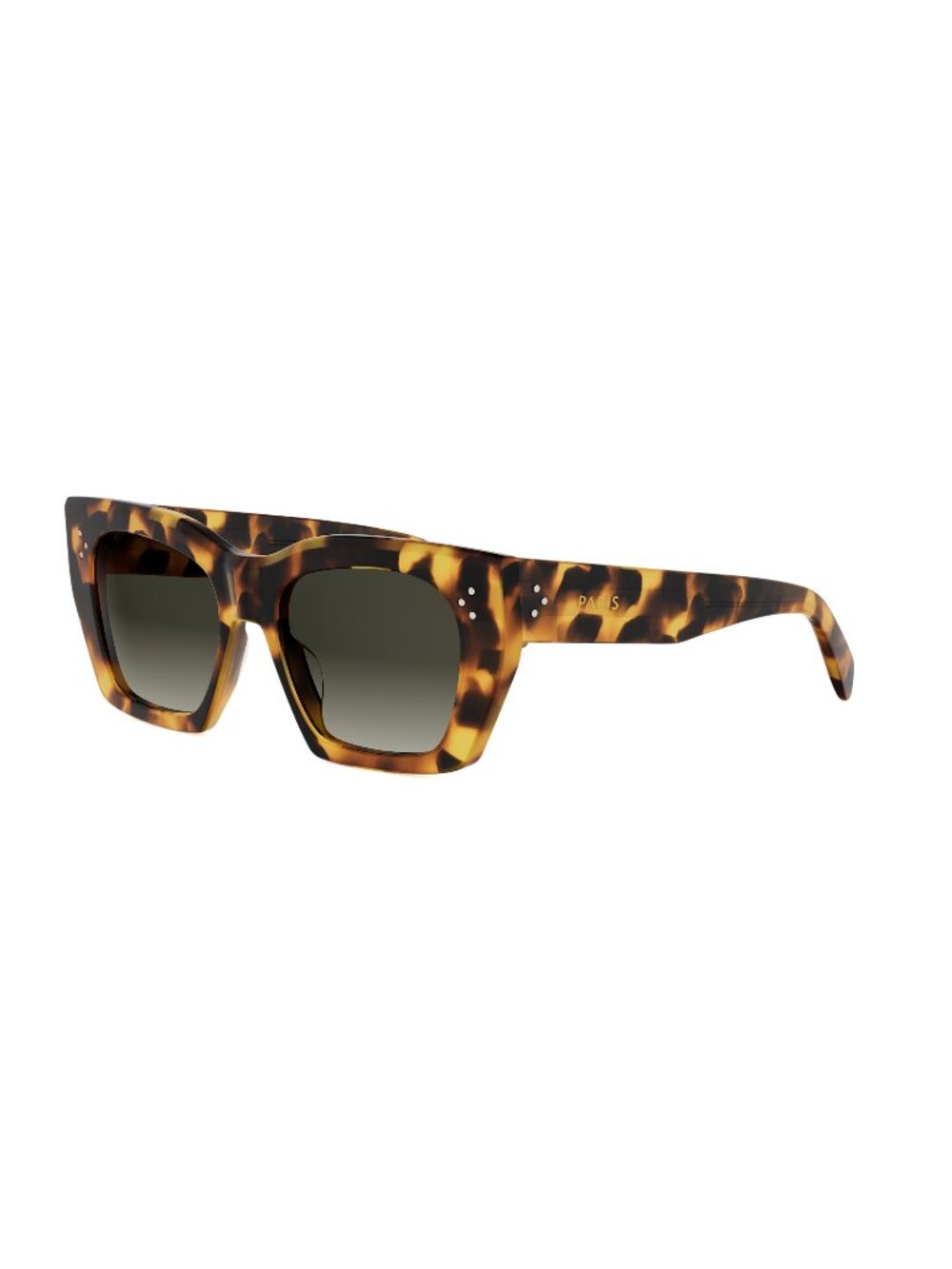 New CELINE Women's Sunglasses Acetate Frame 3 DOTS CL40342I 53F 53 Havana Square